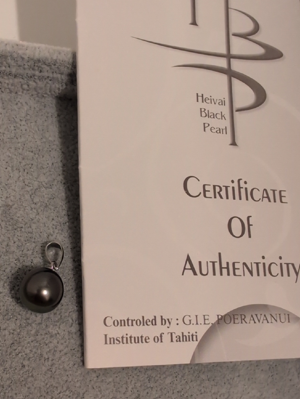 Black Pearl Pendant with Silver Bail